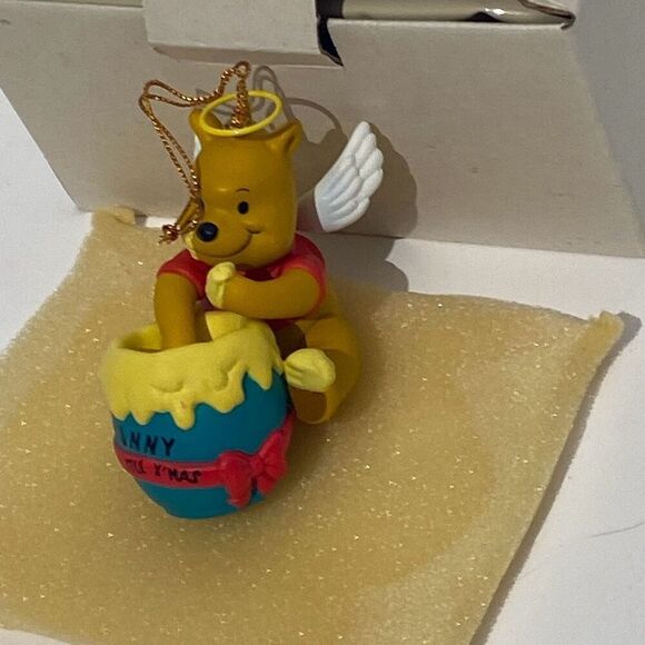 Disney Angel Winnie The Pooh Holiday X-Mas Collectible Hanging Ornament - Picture 3 of 10